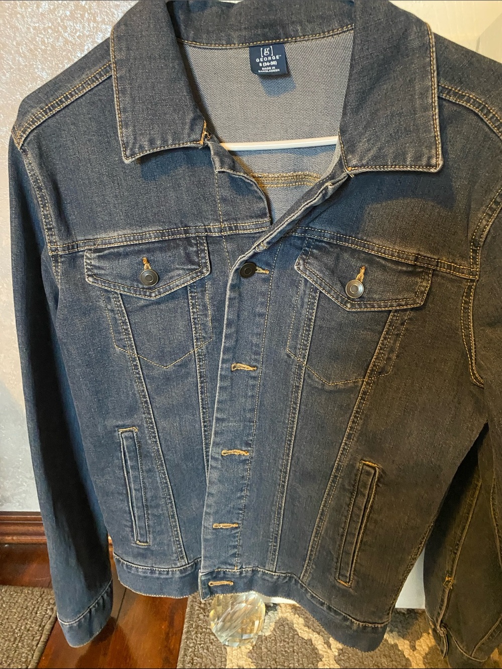 George Blue Denim Jacket with Contrast Stitching